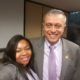 Karen Hatcher, Broker for Sovereign Realty & Management and Mike Boyce, Chairman Cobb County Commission